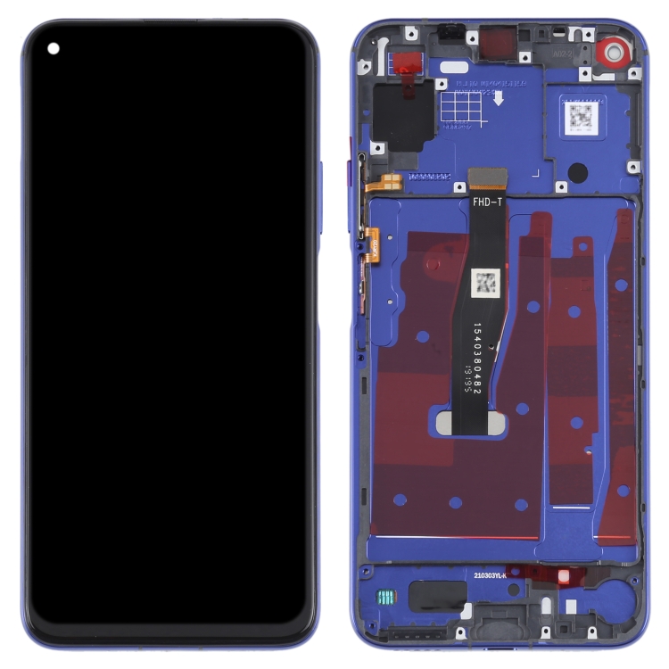 Original LCD Screen For Honor 20 / Huawei Nova 5T Digitizer Full Assembly with Frame(Blue)