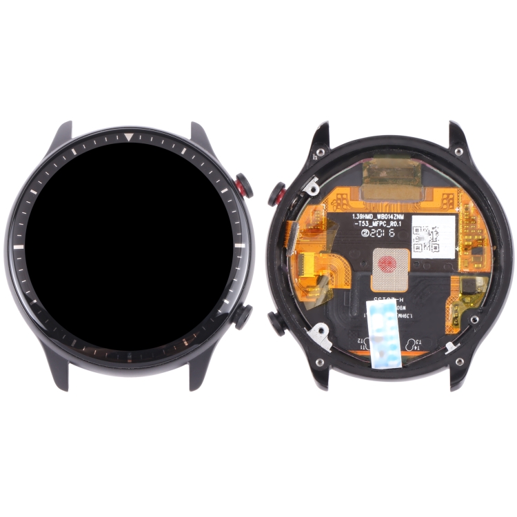 Original LCD Screen For Amazfit GTR 2 Digitizer Full Assembly With Frame(Black)