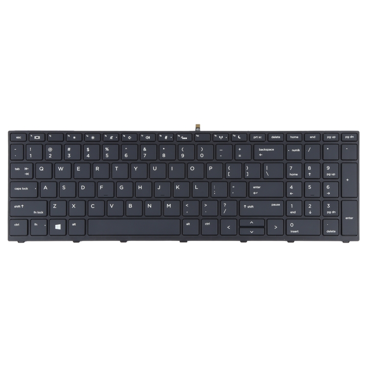 For HP Probook 450 G5 455 G5 470 G5 650 G4 650 G5 US Version Keyboard with Backlight (Black)