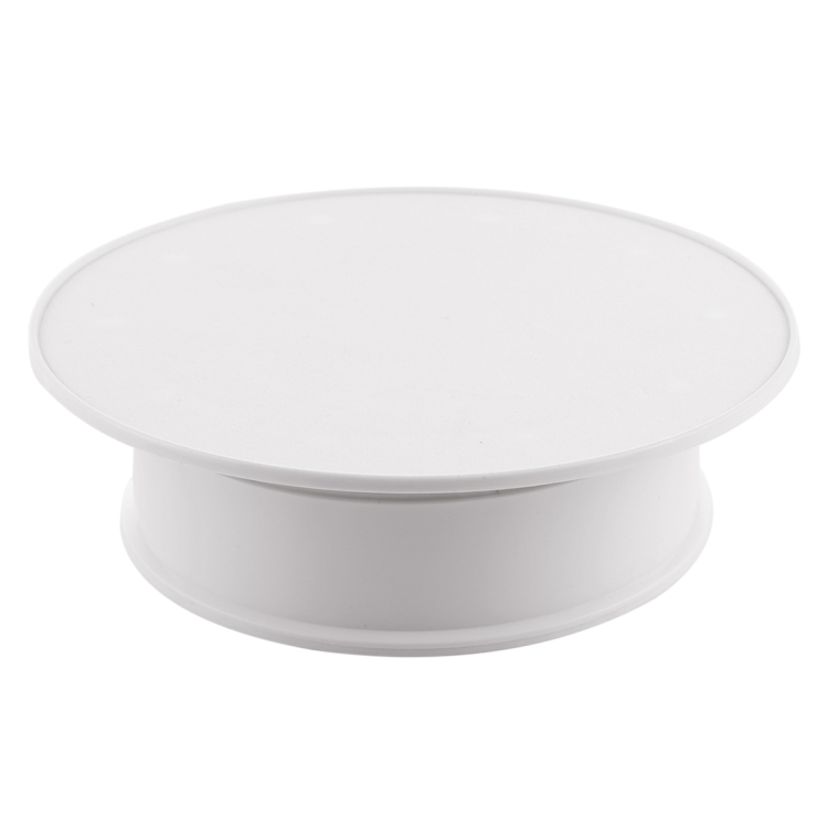 20cm 360 Degree Electric Rotating Turntable Display Stand Photography Video Shooting Props Turntable, Load 1.5kg, Powered by Battery(White)