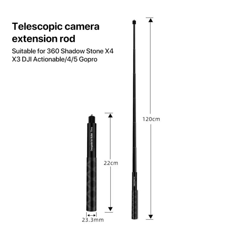 1.2m Selfie Stick for Insta360 ONE X and ONE Sport Camera Handle Accessories