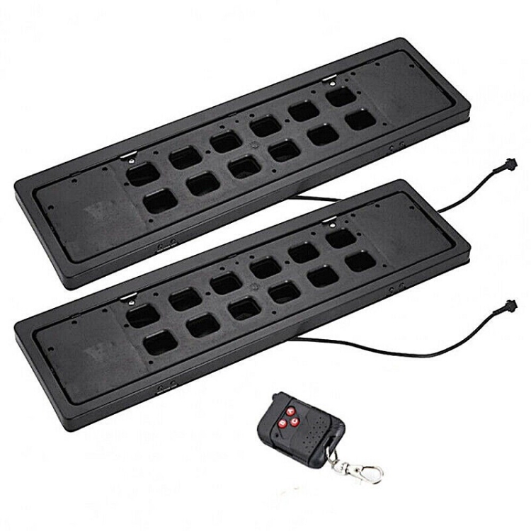 EU Standard Front Rear Car License Plate Flip Blind Protective Cover