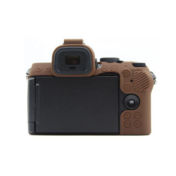 For Nikon Z50II Smooth Surface Camera Protective Silicone Case(Brown)