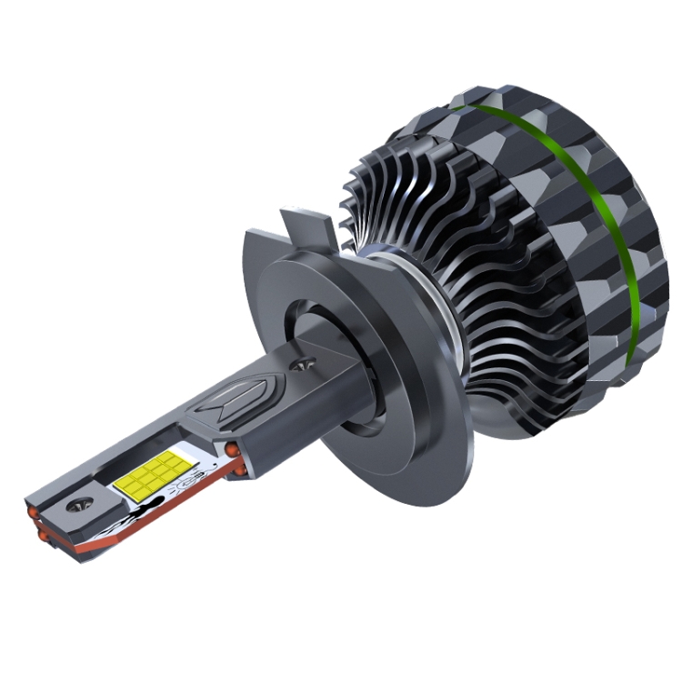 Pair 150W Four Copper Tube 24 LED Spotlight Car Headlight, Bulb: H7