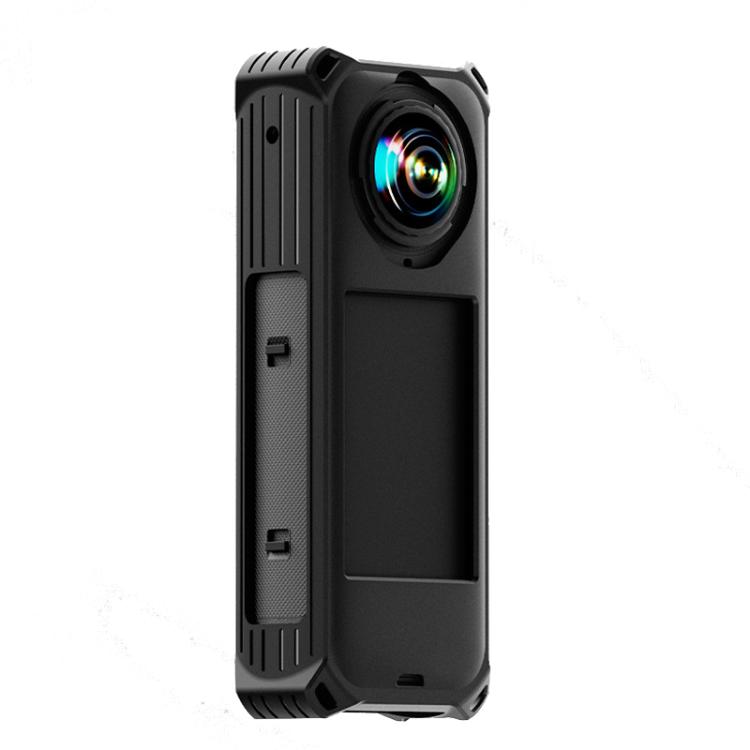 For Insta360 X5 Camera Silicone Cover Case With Lens Cap Shockproof Protective Shell(Black)