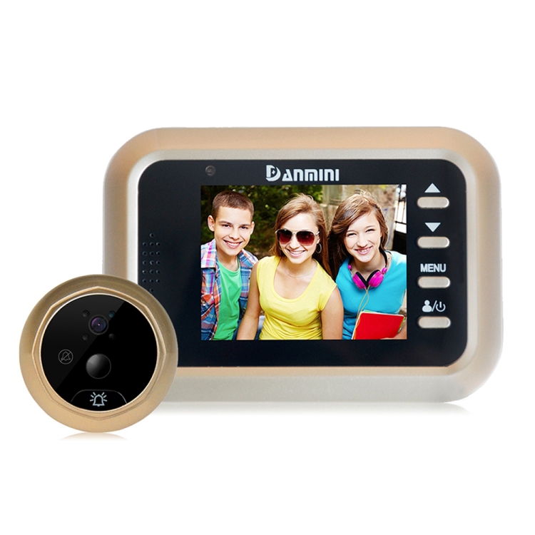 Visor digital de puerta de seguridad para el hogar, cámara de puerta de  mirilla 1080P de 2.4 pulgadas, timbre de seguridad para el hogar con lente  de