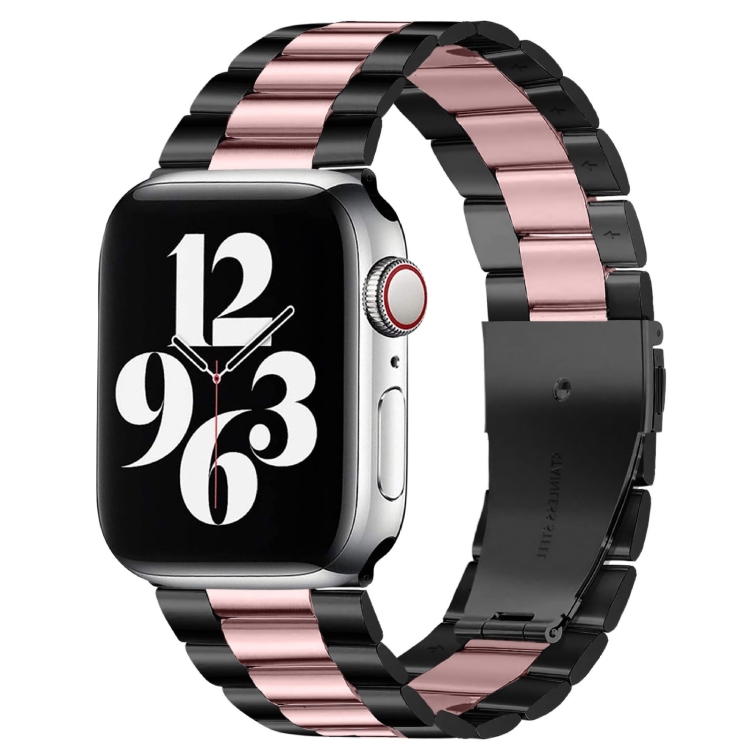 Flower Bracelet Metal Watch Band For Apple Watch Ultra 49mm&Watch Ultra 2  49mm / Series 9&8&7 45mm / SE 3&SE 2&6&SE&5&4 44mm / 3&2&1 42mm(Black)