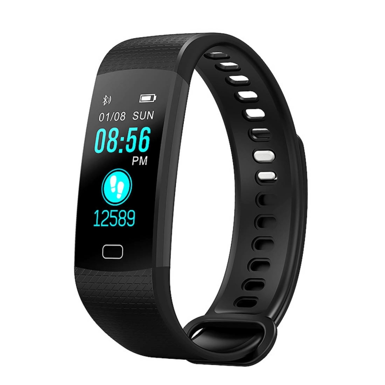 Y5 0.96 inch Color Screen Bluetooth 4.0 Smart Bracelet, IP67 Waterproof,  Support Sports Mode / Heart Rate Monitor / Sleep Monitor / Information  Reminder, Compatible with both Android and iOS System(Black)