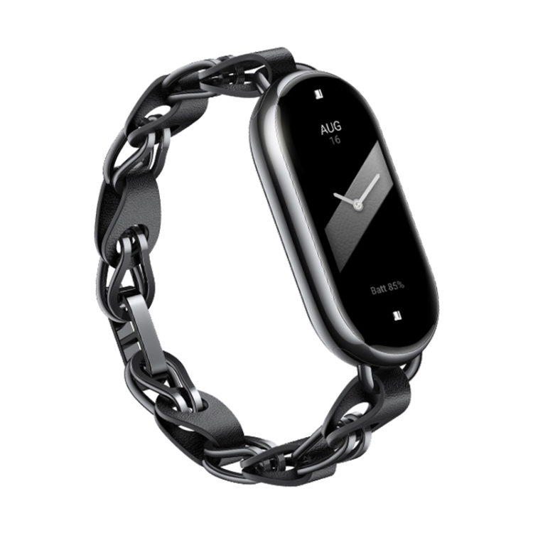For Xiaomi Mi Band 7 Stainless Steel Hollow-out Bracelet Smart Watch Band  Replacement Wrist Strap - Black Wholesale
