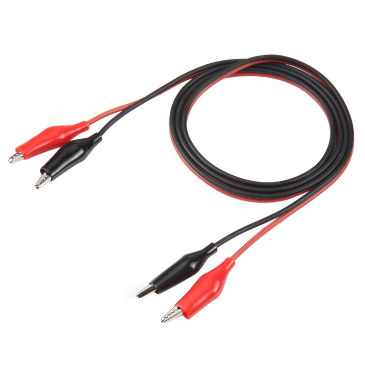 Dual Alligator Clip Test Lead Probe Cable Length 1m