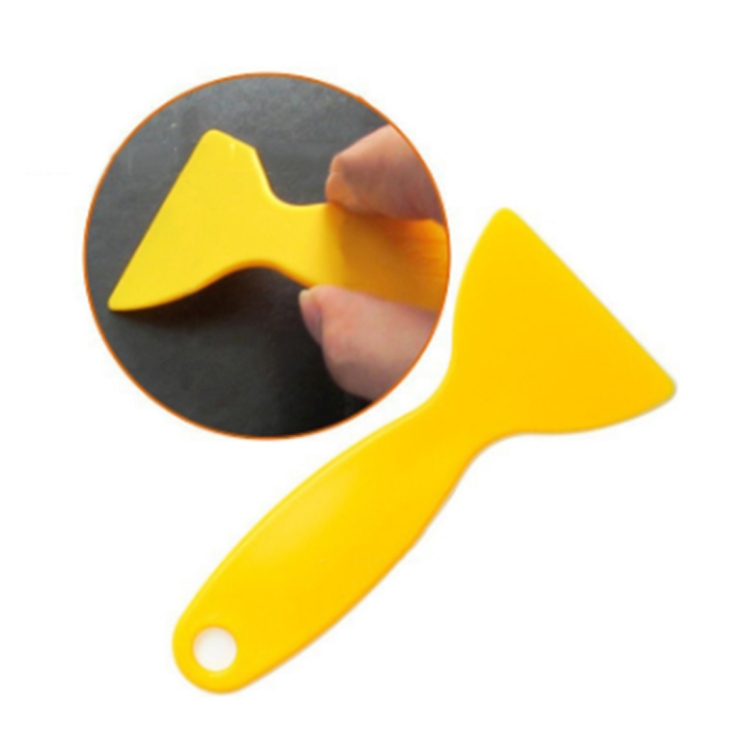 100 PCS Yellow Plastic Small Scraper Car Film Tools Film Scraper Car  Accessories