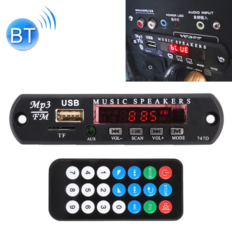Modulo Amplificatore MP3 2x3W Bluetooth 5.0 – Radio FM, Supporto TF/USB/AUX, Per Auto E Progetti Fai-da-te