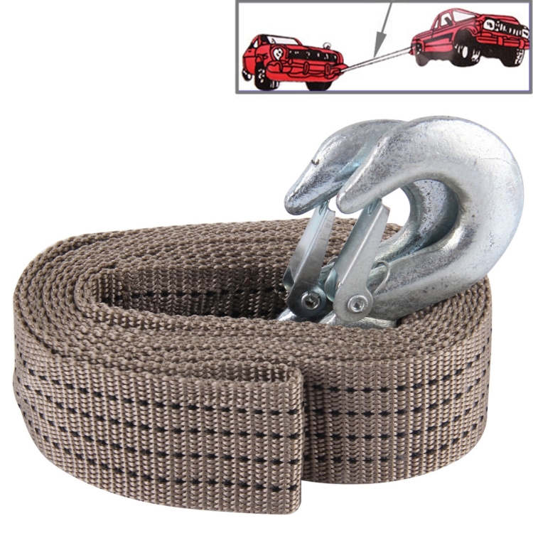 5M Tow Towing Pull Rope Strap with Hooks Heavy Duty 6 Tons Road