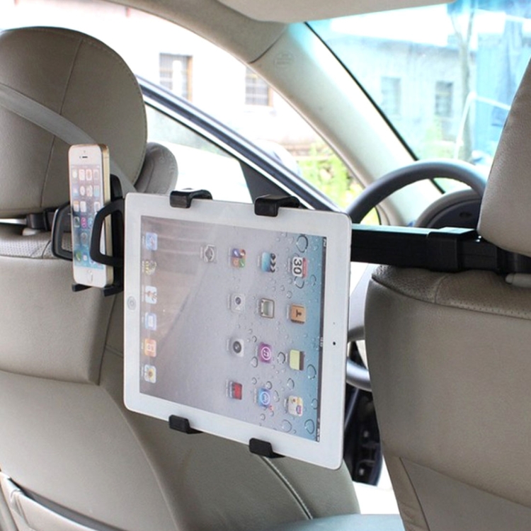 Soporte para reposacabezas de coche IMOUNT 2 en 1 soporte para reposacabezas  para asiento trasero de coche soporte para tableta y teléfono con rotación  ajustable de 360 ​​grados