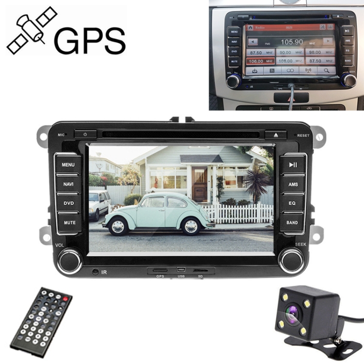K0212 HD 7 pollici Specchietto retrovisore per auto Monitor Fotocamera  Lettore DVD Lettore di navigazione GPS