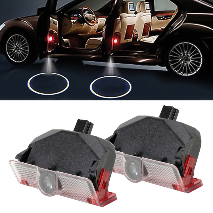 2 PCS LED Autotür Willkommenslogo Automarke 3D Shadow Light für Mercedes -Benz