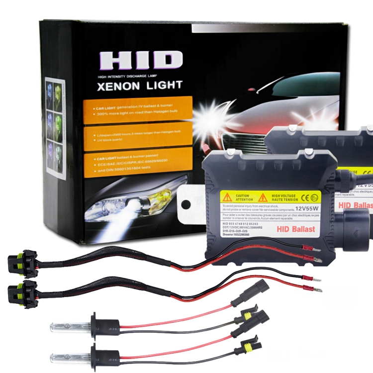 55W HID H7 4300K Xenon Bulbs Light Conversion Kit with High