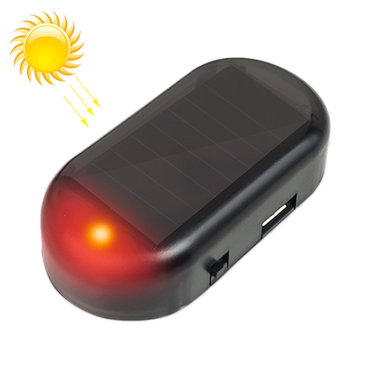 LQ-S10 Auto Solar Power Simulierter Dummy-Alarm Warnung Diebstahlsicherung  LED Blinkendes Sicherheitslicht Gefälschte Lampe (Rotes