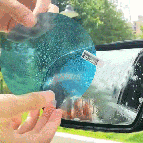 Car Round PET Rearview Mirror Protective Window Clear Anti-fog Waterproof  Rain Shield Film, Diameter: 10cm