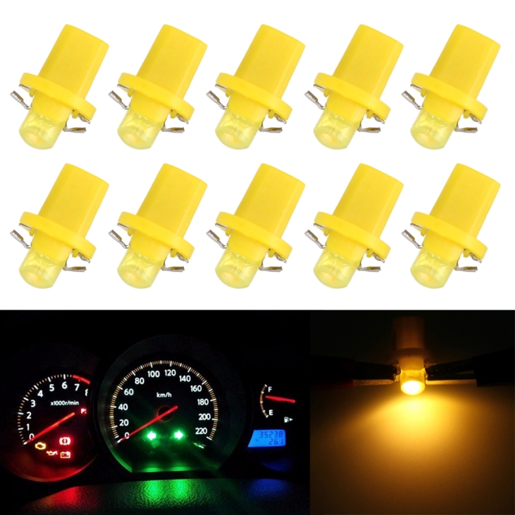 10x T5 B8.4D COB LED Dashboard Gauge Light Bulbs – Blue, 10000K, 12V, Direct Fit, Ultra-Bright