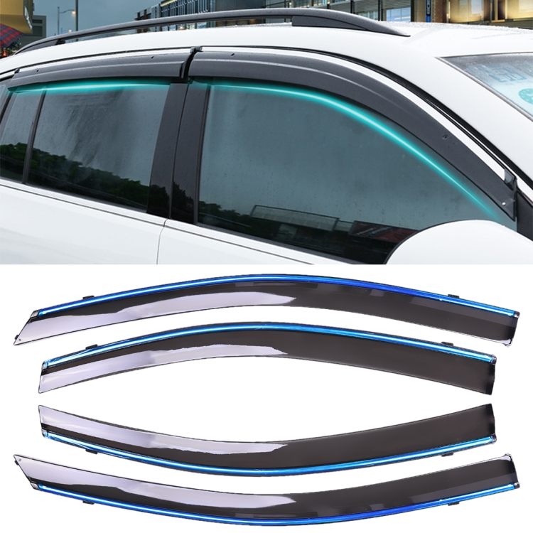 4 PCS Window Sunny Rain Visors Awnings Sunny Rain Guard for Toyota Vios ...