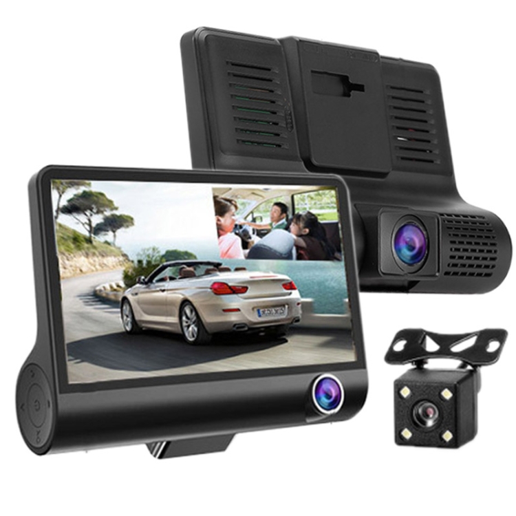 Cámara de tablero DVR para coche, FHD 1080P 170 ° gran angular para coche  DVR retrovisor video Dash Cam grabadora cámara LCD sensor G, WDR, monitor  de