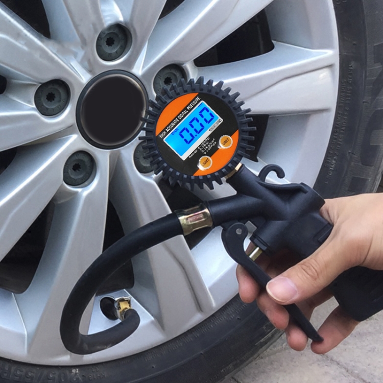 Car Digital LCD Display Tire Air Pressure Inflator Gauge Vehicle Tester ...