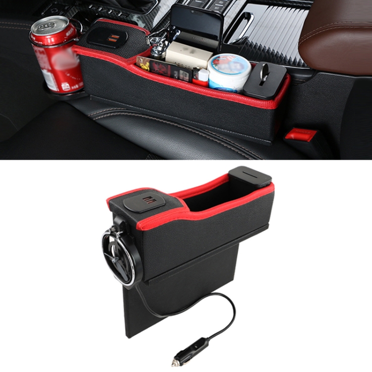 DERANFU multi-fonction voiture position de conduite principale double USB  charge affichage numérique boîte de rangement