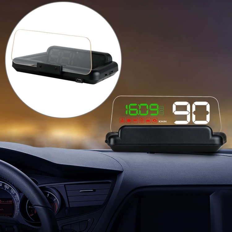 Affichage tête haute OBDII Voiture HUD Head Up Display OBD2 Plug-Play  Interface -LUS