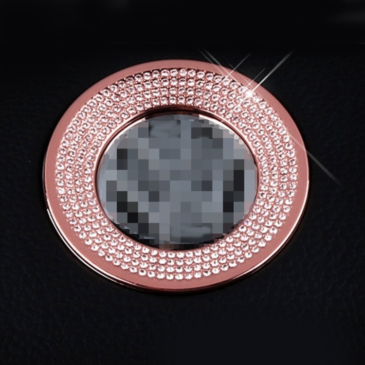 Auto Aluminium Lenkrad Dekoration Ring mit Diamanten für Volkswagen (Pink)