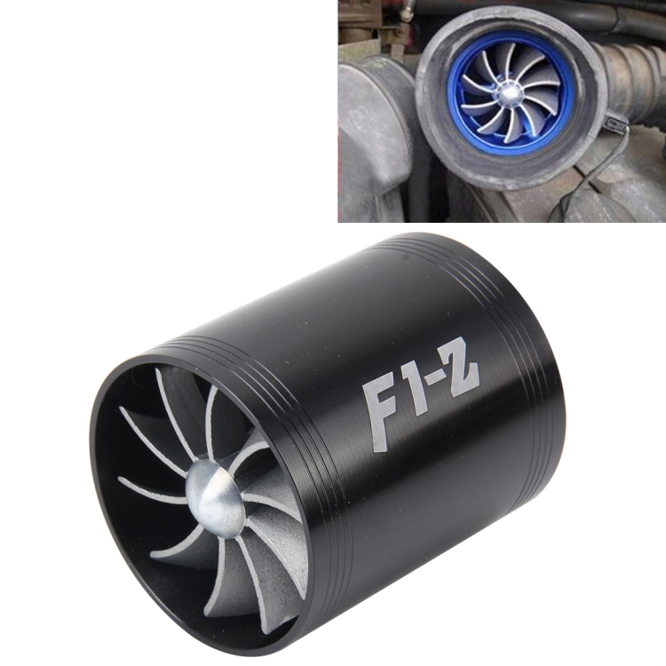 thumbnail image 2 of 3-Pack Black Cold Air Intake Turbonator – Dual Fan Supercharger – Fuel Saver Gas Saver For Cars/Trucks 2 of 4