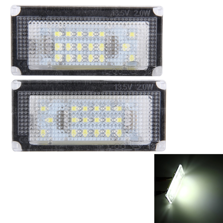 Feux Plaque Immatriculation LED BMW E46 - 18 LED 3528SMD Blanc - Facile à Installer