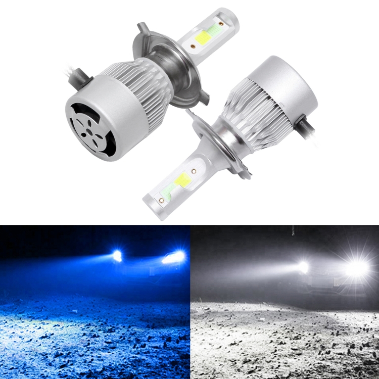 2*Car H4 8000K High/Low Beam 20-LED Fog Light Driving DRL Bulb White Lamp 