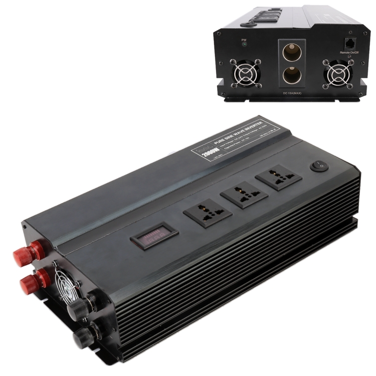 3000W DC 24V to AC 220V Car Multi-functional Pure Sine Wave Power ...