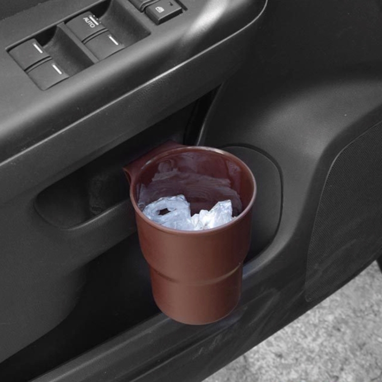 Porte-gobelet de véhicule automobile Poubelle Petite mini poubelle Cendrier  de voiture avec couvercle Led