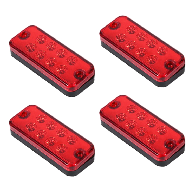 4 PCS 1030V 8LED Car Tail Light Side Lamp (Red Light)