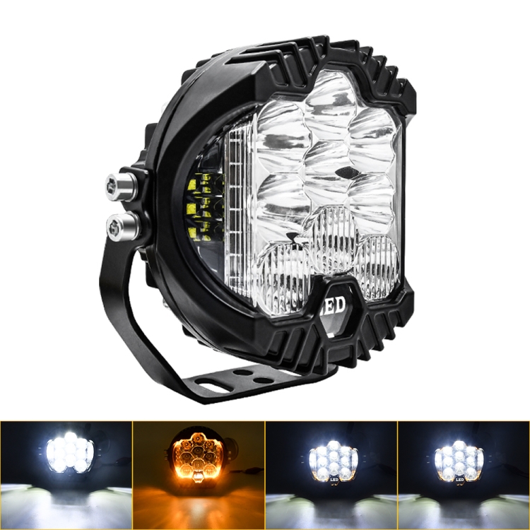 Lampe de travail LED clignotante à trois côtés de 7 pouces 31W (lumière  blanche)