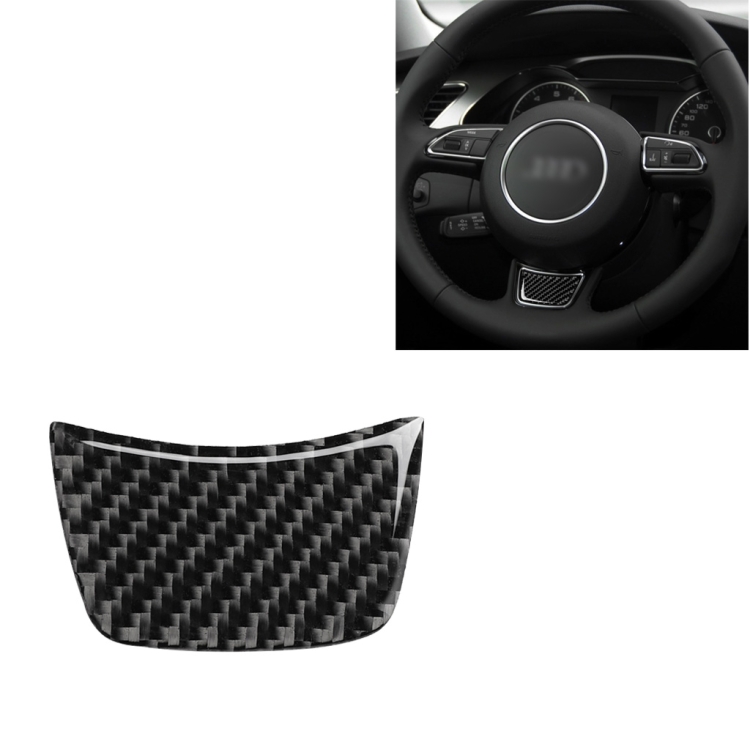 Autocollant décoratif de volant en Fiber de carbone de voiture pour Audi A6  S6 C7 A7