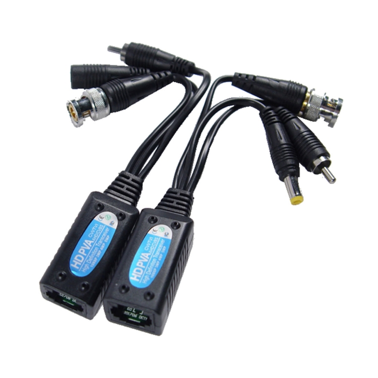 PCS Anpwoo 500PVA Spliceable in Power Video Audio Balun  HD-CVI/AHD/TVI Passive Twisted Transceiver