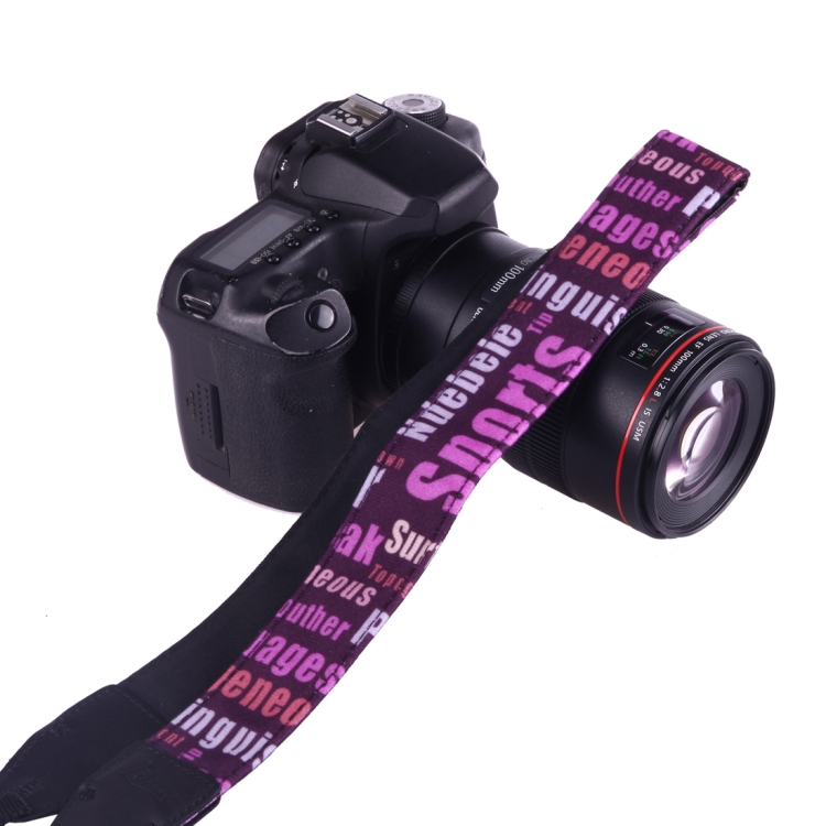 purple camera strap