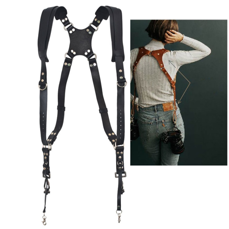 dual shoulder leather harness