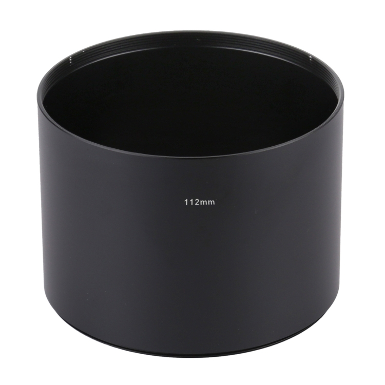 112mm Thread Type Straight Tube Full Metal Lens Hood Shade for Medium
