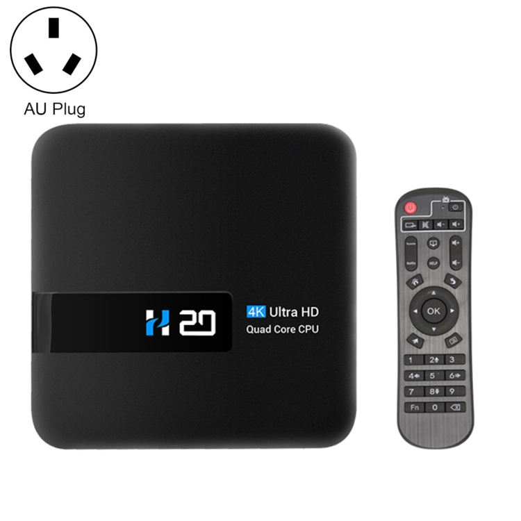 H20 4K Smart TV BOX Android 10.0 Media Player with Remote Control, Quad  Core RK3228A, RAM: