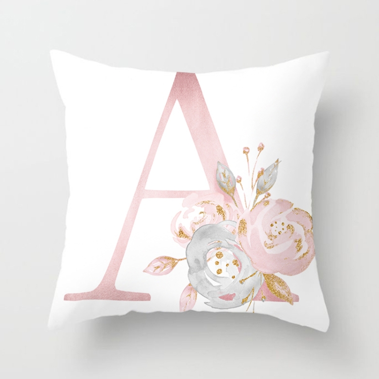 Letter Pattern Pillow Case Sofa Cushion Pillow Holder Home Decorations ...