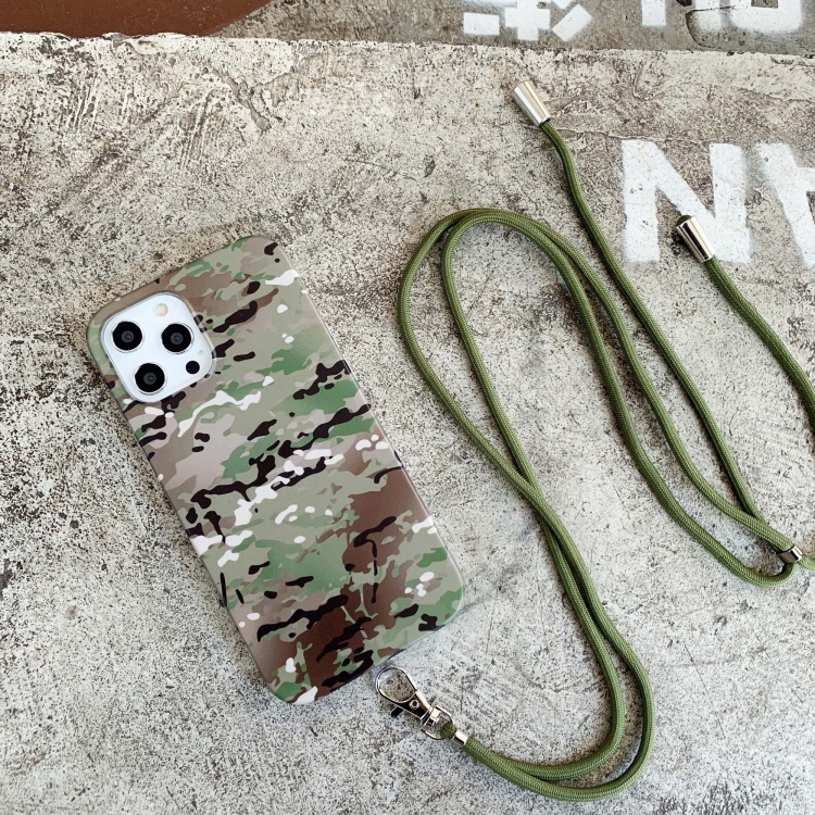 Camouflage Pattern IMD Shockproof TPU Protective Case with Lanyard