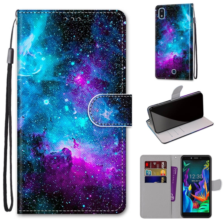 Para Lg K Funda De Cuero Pu Con Tapa Horizontal Con Dibujo En