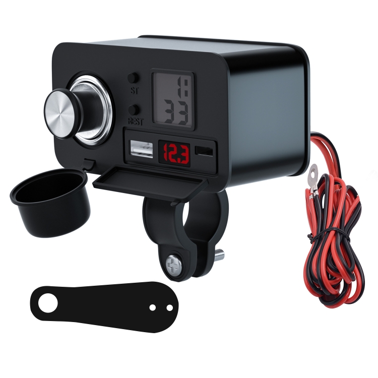 Presa Accendisigari Doppia USB DC 12V, Caricabatterie Portatile Per Moto, Auto E Camion, Uscita 5V 1A + 2.1A