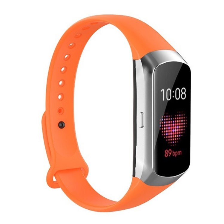 Para Samsung Galaxy Fit SM-R370 Silicone Glossy Nail Button Band (naranja)