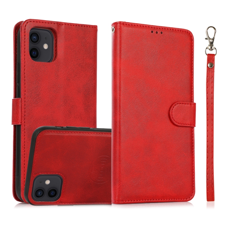 TUCCH iPhone 15 Pro Max Magnetic Detachable Wallet Case, iPhone 15 Pro Max  Leather Case 2IN1 - Dark Red