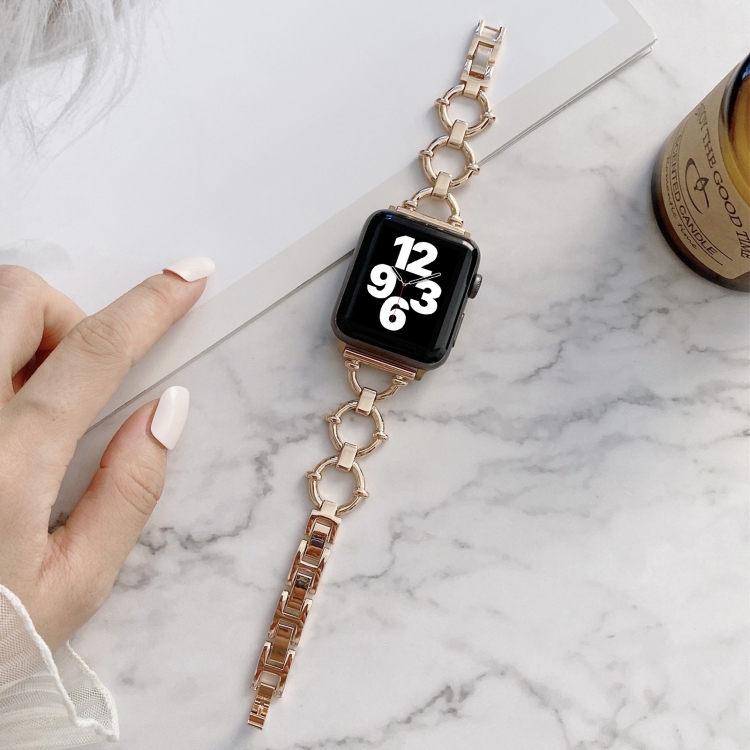 Rose gold chain outlet link apple watch band